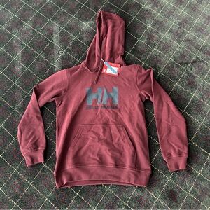 helly hansen nwt burgundy red hoodie sweater with hood
